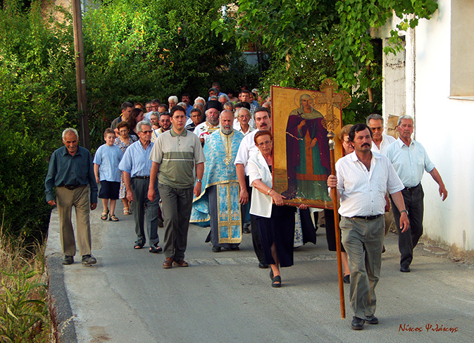 πανηγύρια Κρήτης, Αγία Κυριακή Κασταμονίτσας, Νίκος Ψιλάκης, λιτάνευση εικόνας